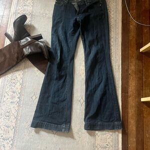 Express Dark Indigo Women's Wide-Leg Jeans